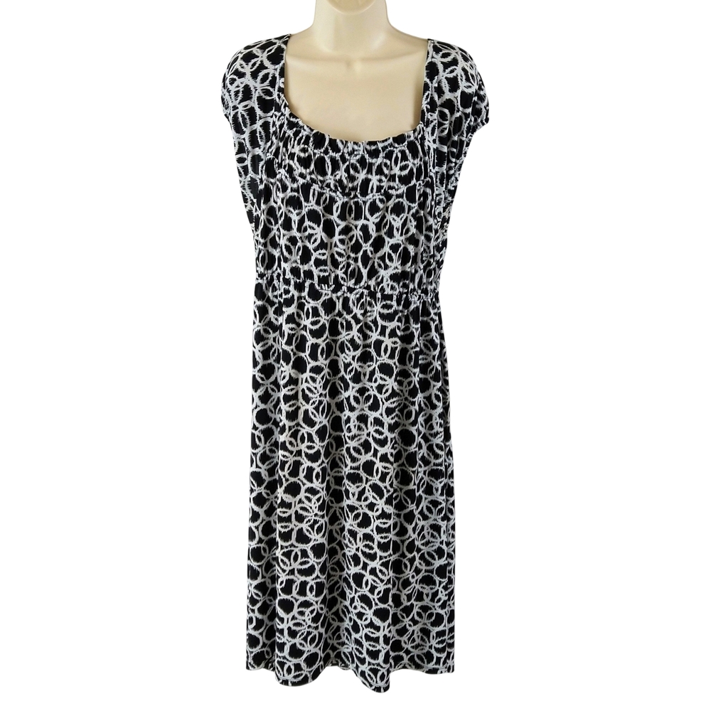 Lane Bryant Black and White Midi Dress